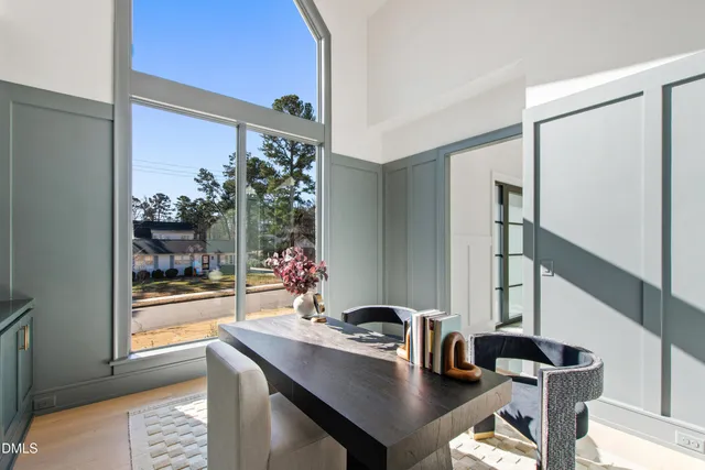 a bathroom with a double vanity sink and mirror