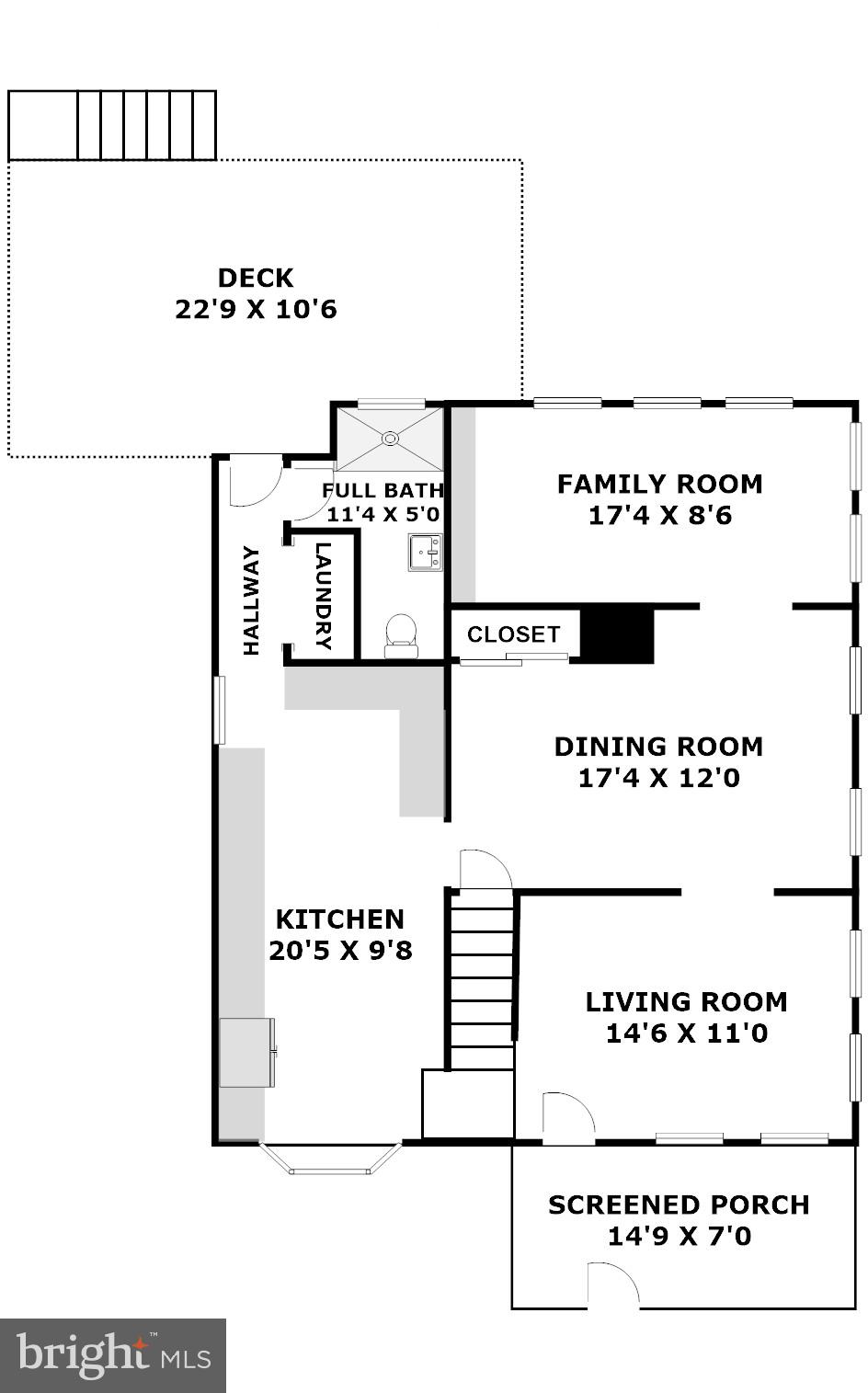707 Silver Spring Avenue Silver Spring, MD 20910 - Photo 39 of 41 Main Level Floor Plan