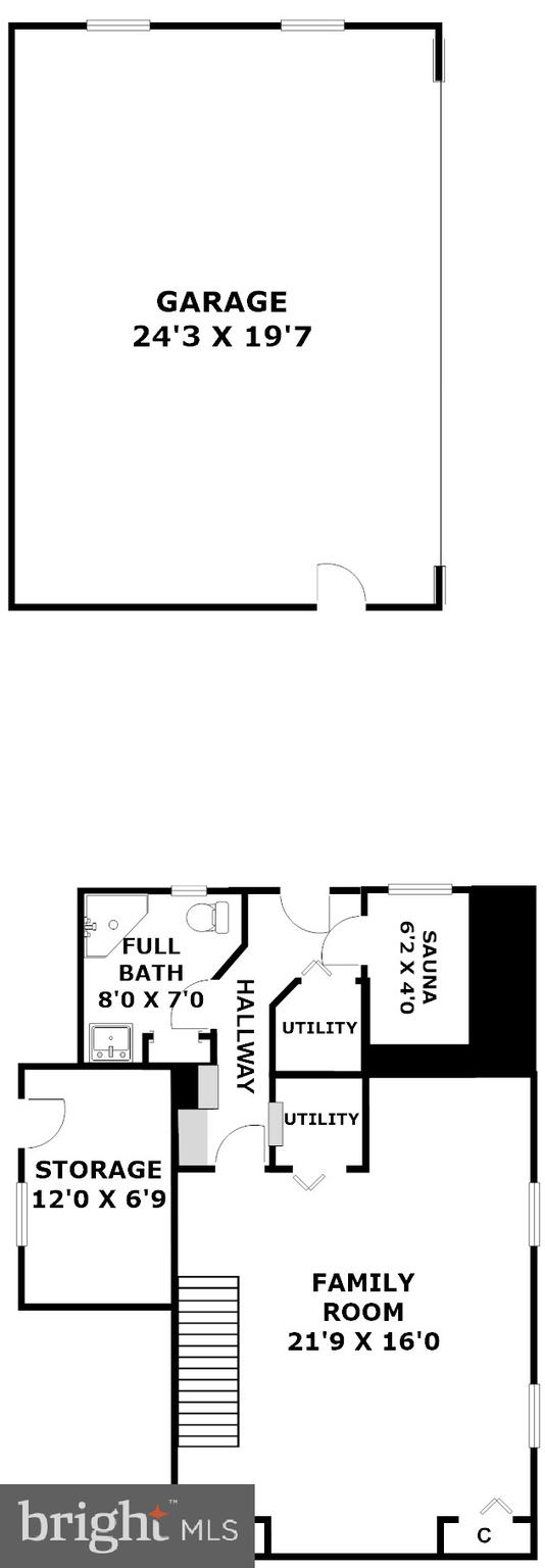 707 Silver Spring Avenue Silver Spring, MD 20910 - Photo 41 of 41 Lower Level and Garage Floor Plan