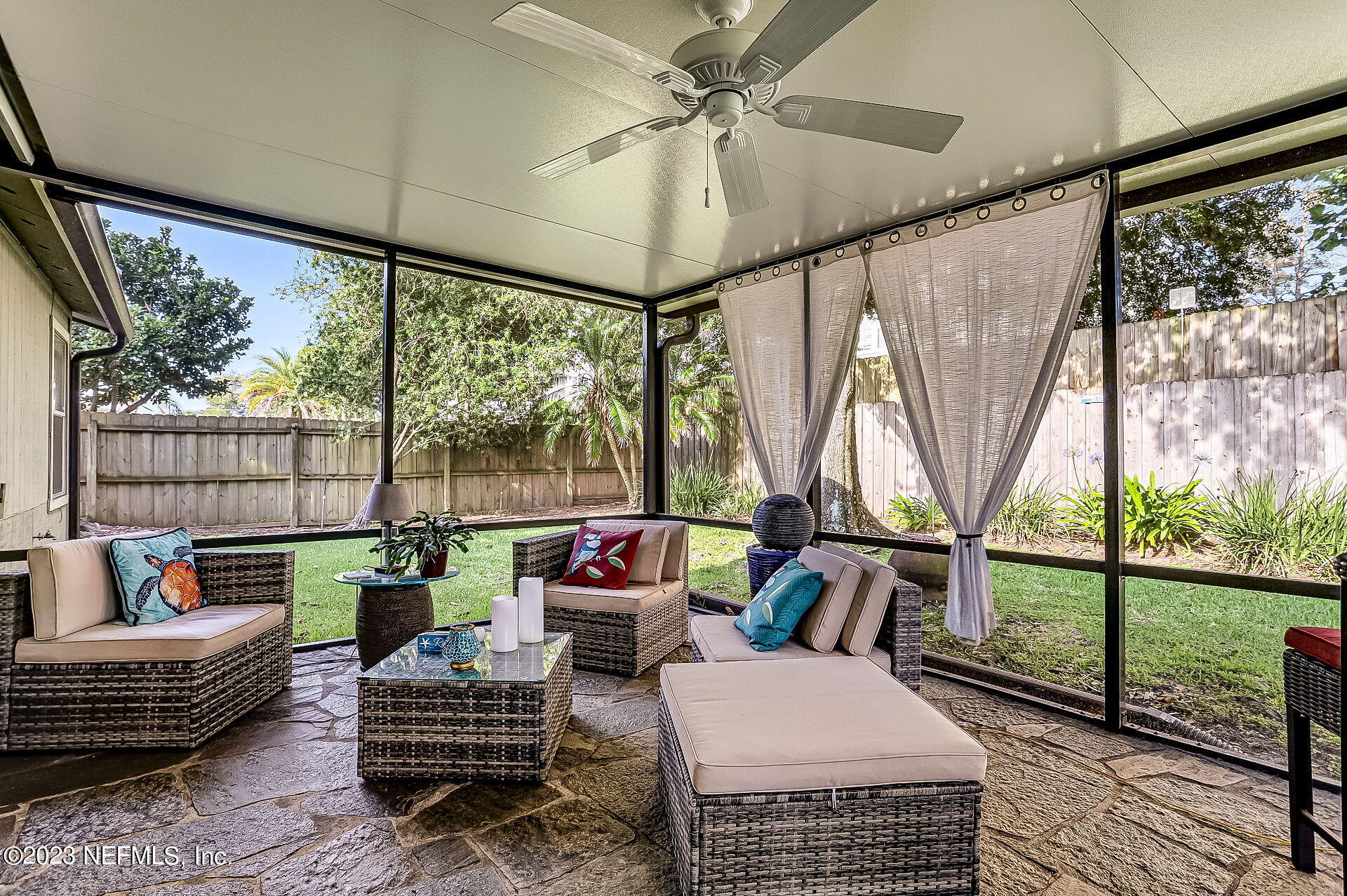3866 Eunice Road Jacksonville, FL 32250 - Photo 25 of 41 a balcony with furniture and a potted plant