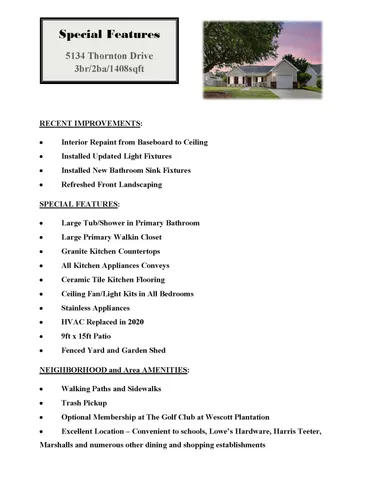 $309,500 | 5134 Thornton Drive, Summerville, SC 29485