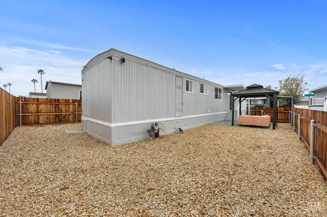 a backyard of a house