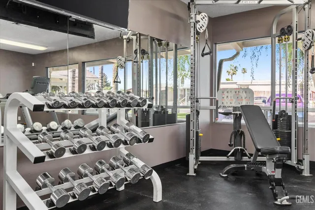 a view of swimming pool with outdoor seating