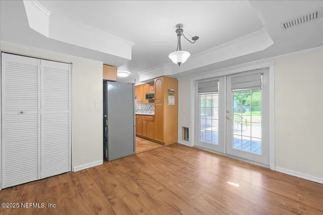 a view of livingroom with hardwood floor and window