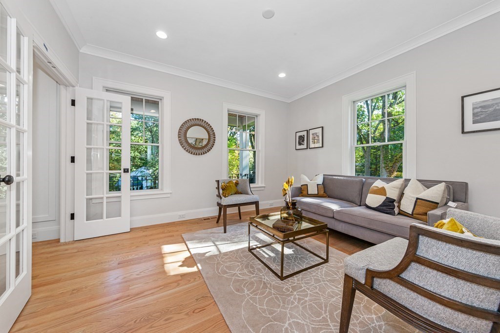 37 Woodland Road Lexington, MA 02420 - Photo 6 of 40 a living room with furniture and wooden floor