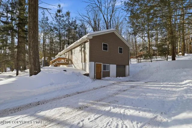 a view of a lake from a building