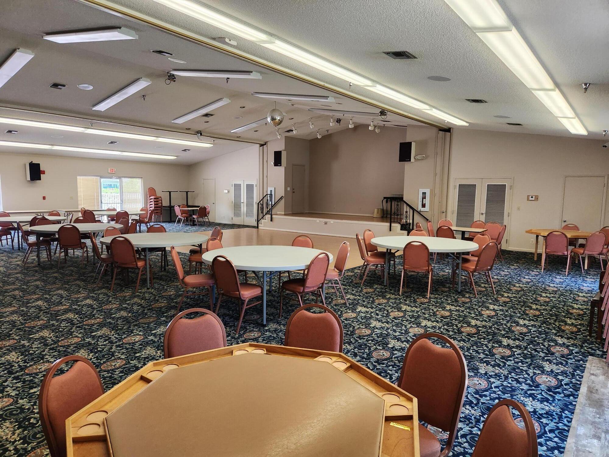18541 Cherborg Drive, Unit D Boca Raton, FL 33496 - Photo 23 of 36 Card & Party Room w stage