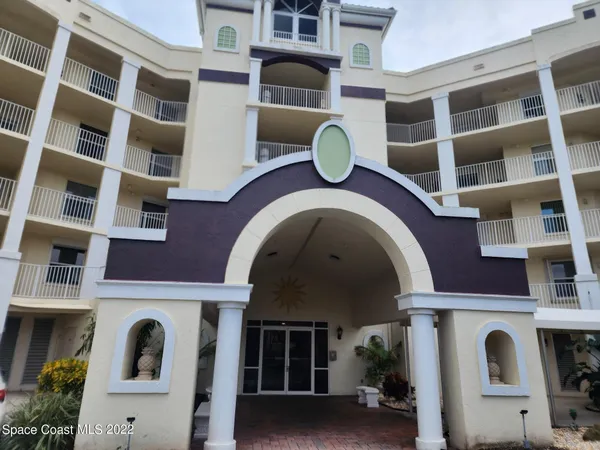 a front view of a multi story building
