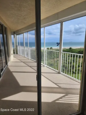 a view of a balcony