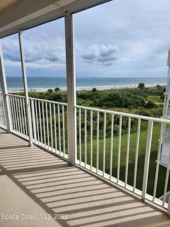 a view of a balcony