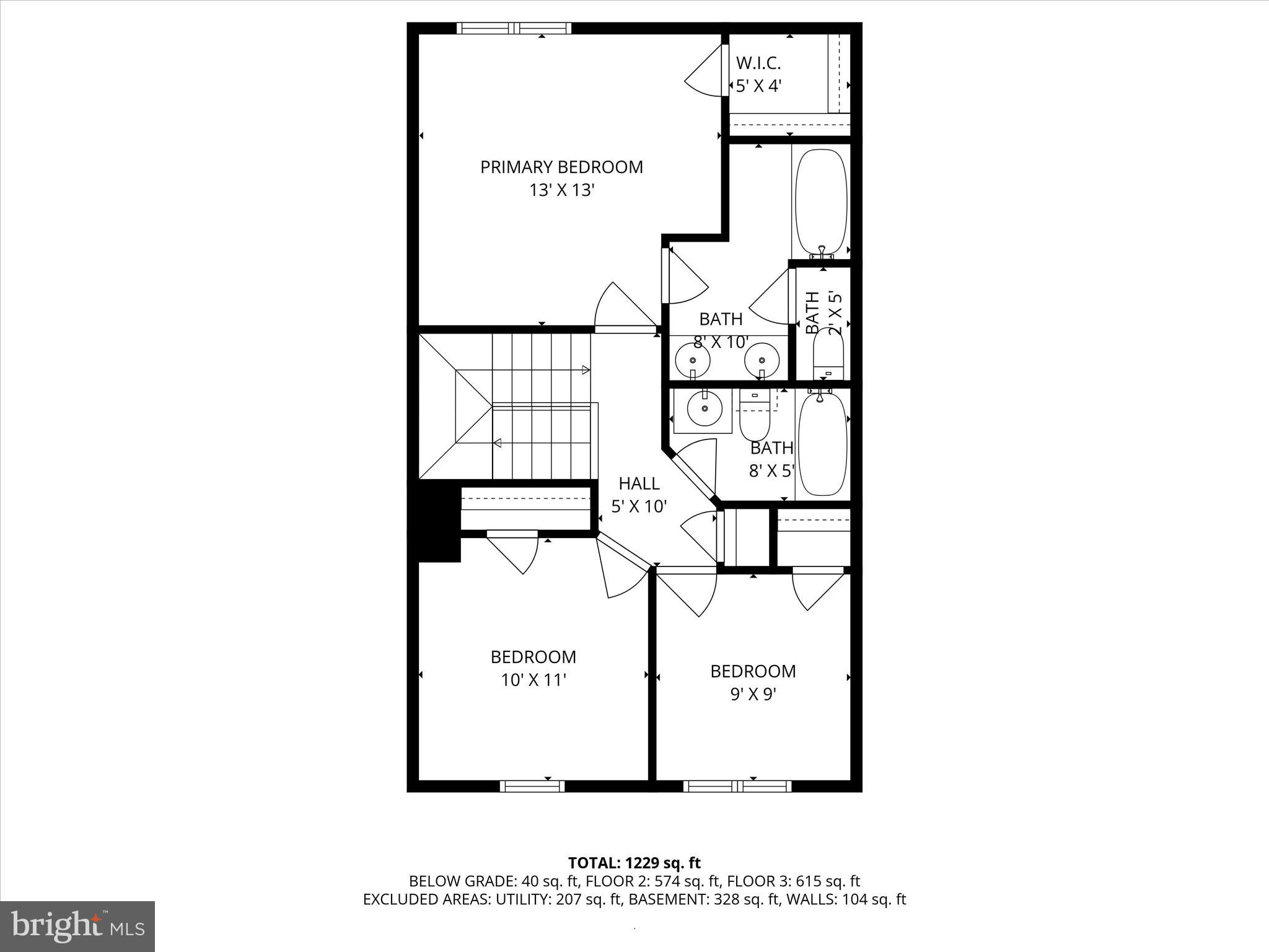 184 Darling Street Newark, DE 19702 - Photo 42 of 44 Upper Level Floor Plan