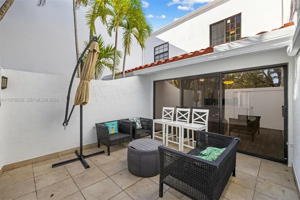 a view of balcony and patio