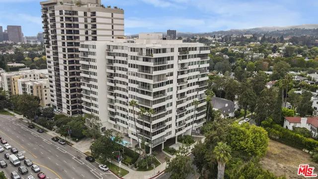 a view of a city with tall buildings