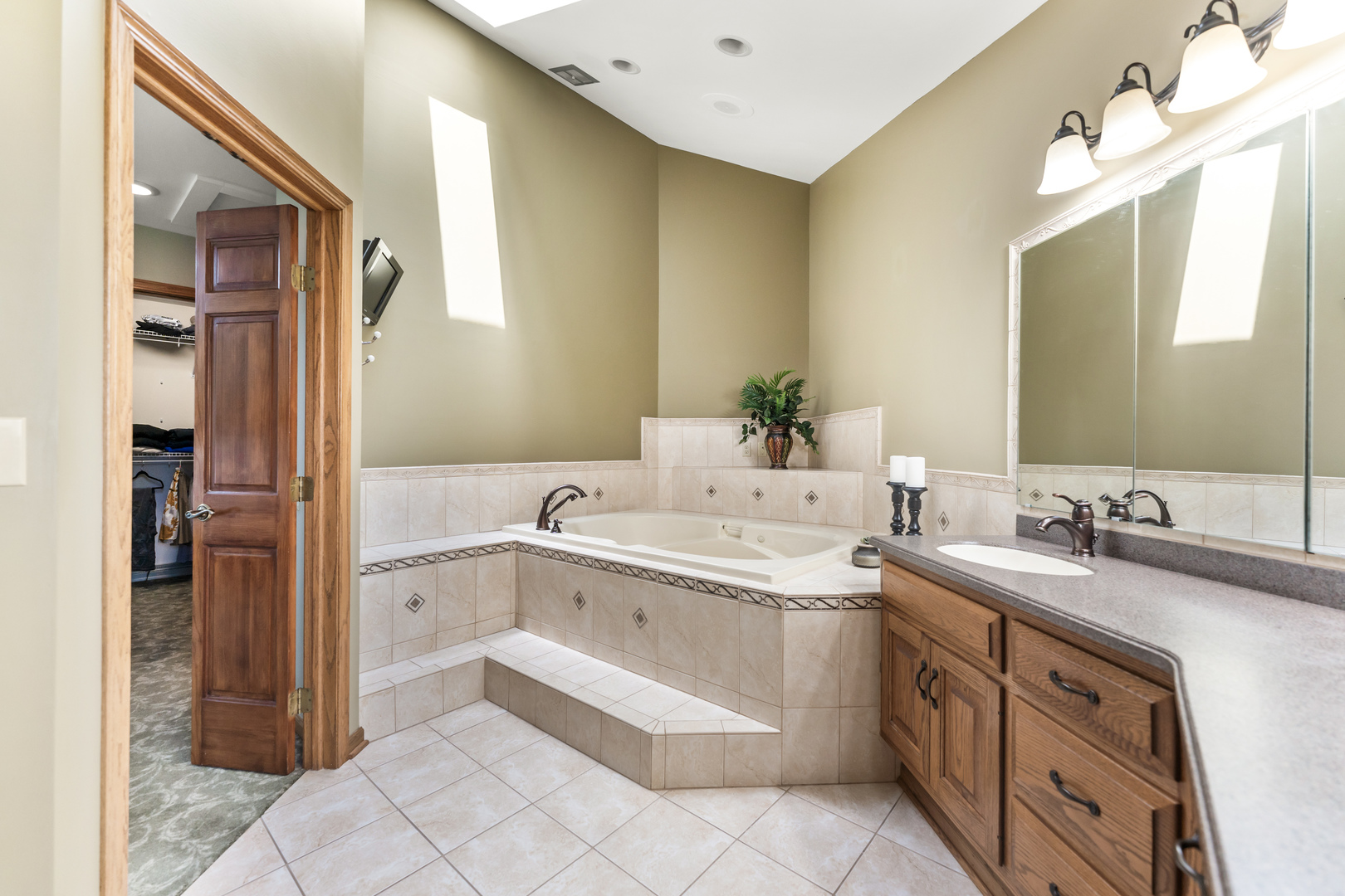 1N409 County Line Road Maple Park, IL 60151 - Photo 29 of 125 a spacious bathroom with a sink double vanity and a mirror