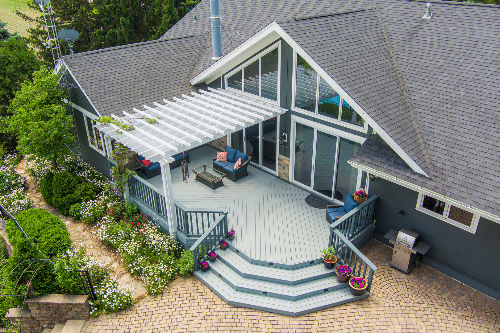 1N409 County Line Road Maple Park, IL 60151 - Photo 61 of 125 a view of a house with wooden deck and furniture