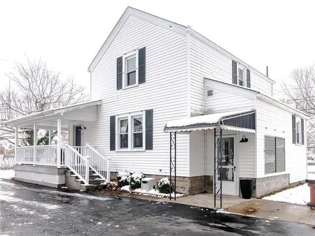 a front view of a house
