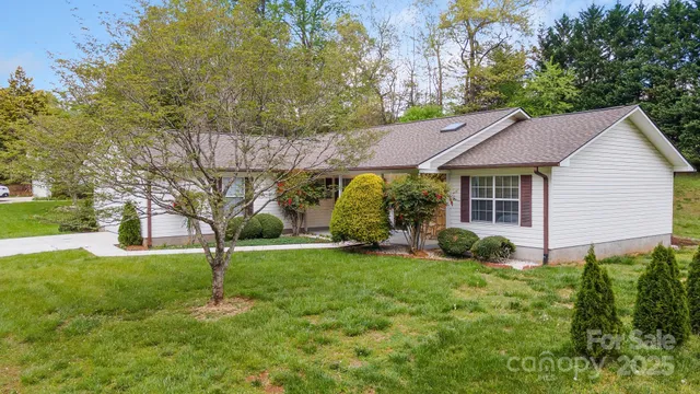 a house that has a tree in front of it
