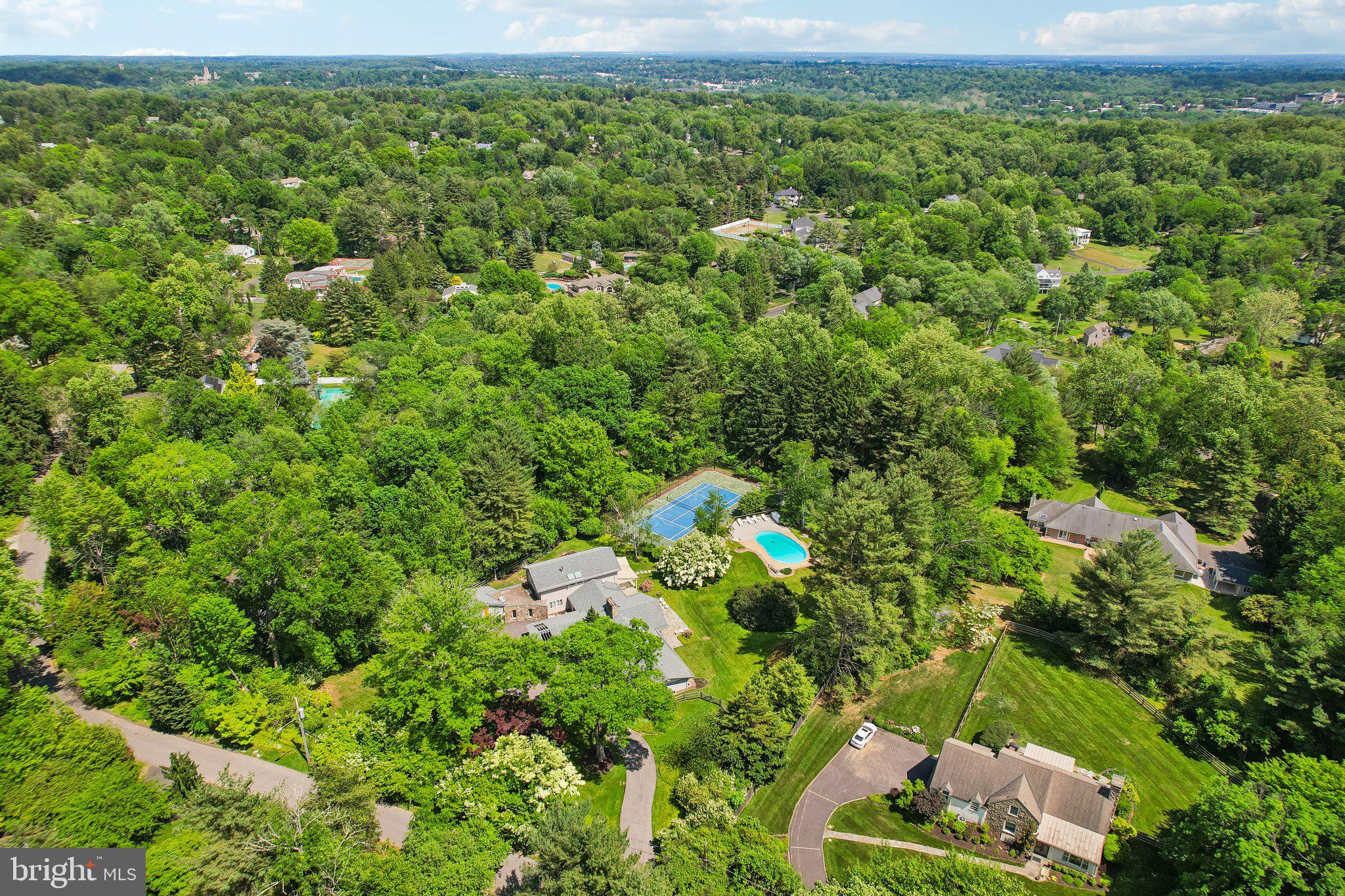 1673 Paper Mill Road Jenkintown, PA 19046 - Photo 63 of 73 a view of a large yard with plants and large trees