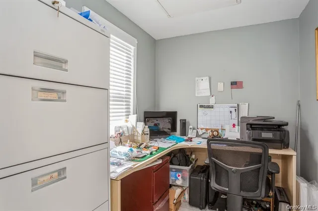 a room with a storage and utility