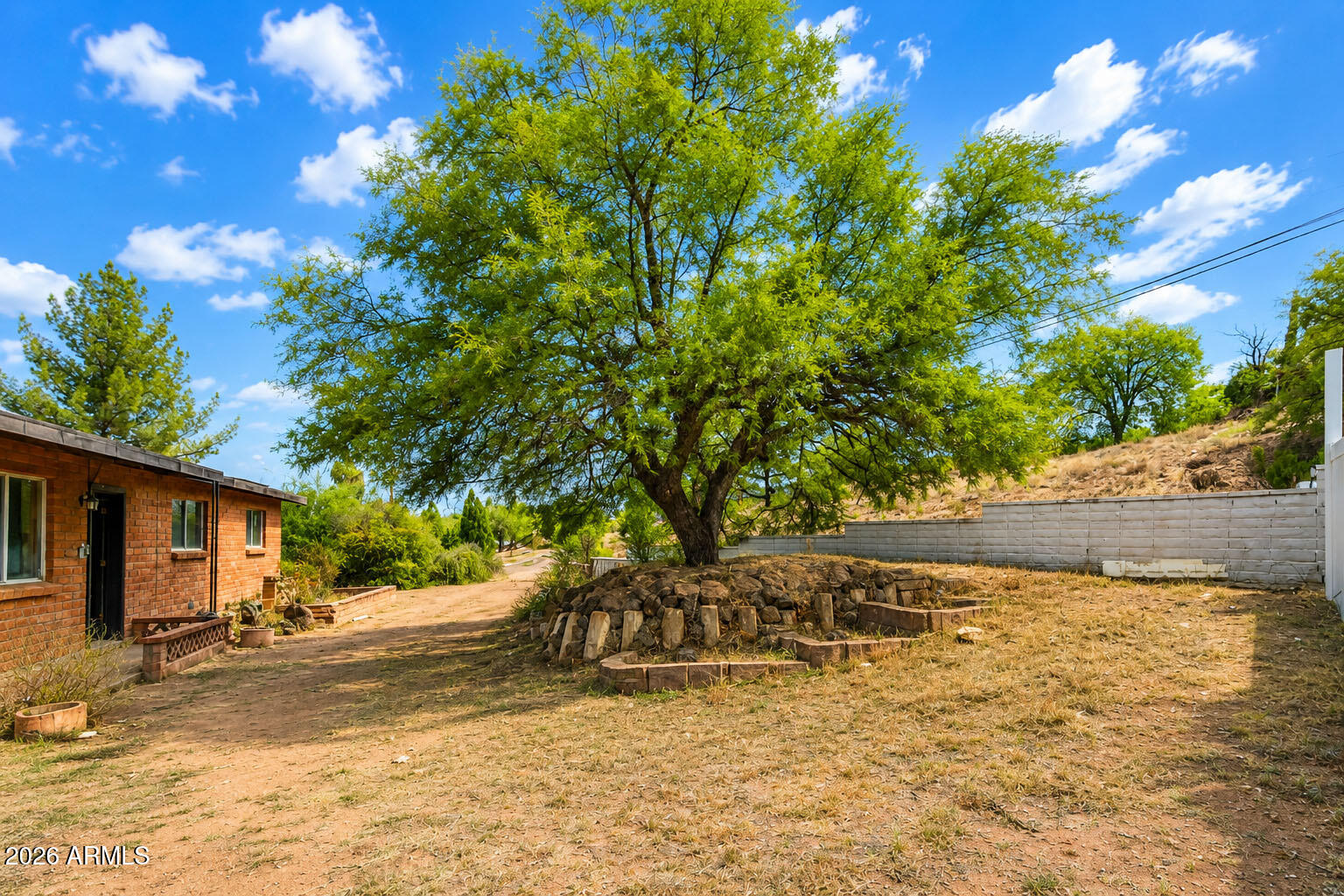 1176 North Royal Road Nogales, AZ 85621 - Photo 3 of 10 a view of a yard with plants and a bench
