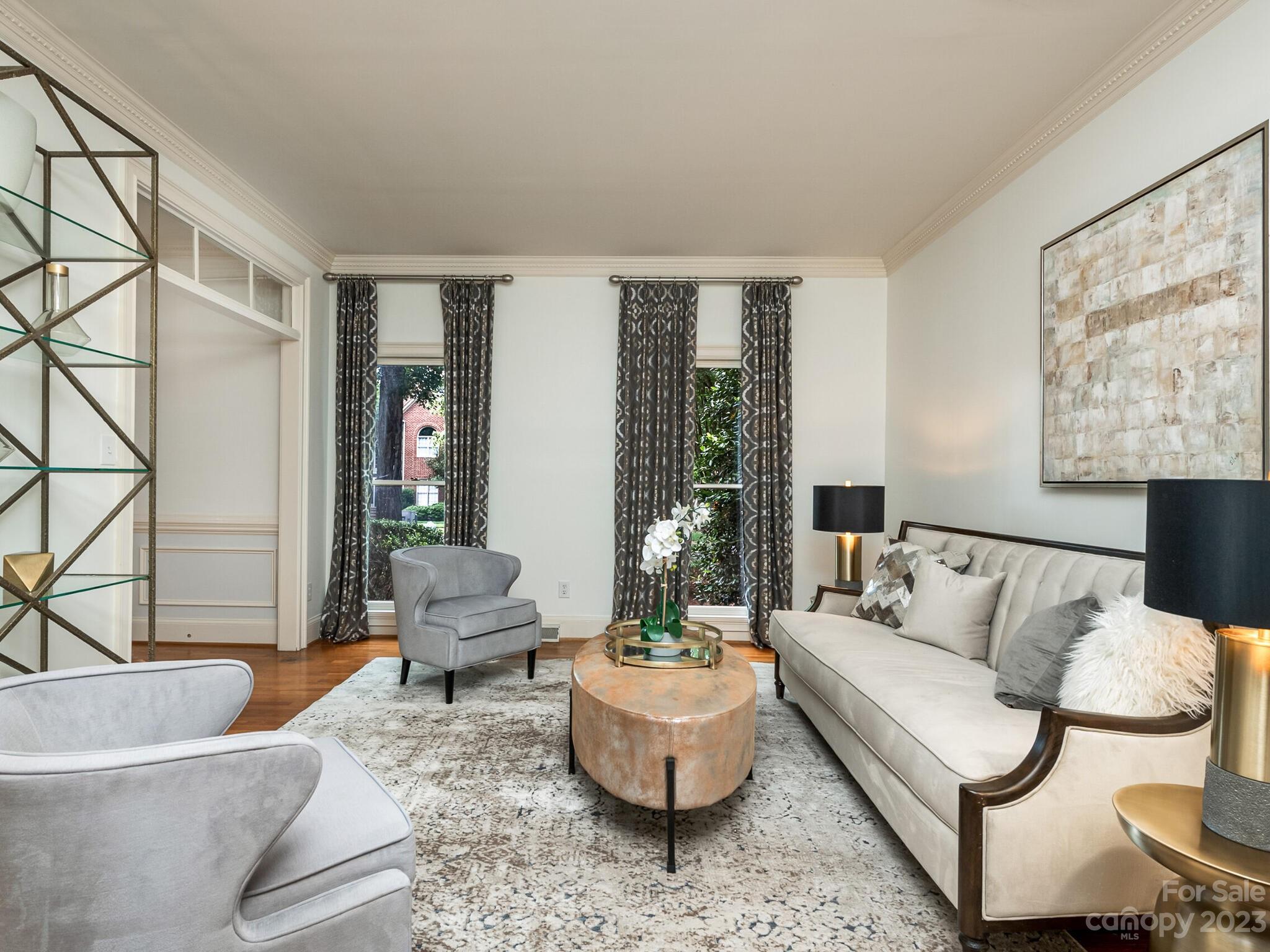 4615 Nora's Path Road Charlotte, NC 28226 - Photo 6 of 34 a living room with furniture and a large window