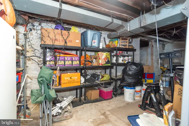 a view of a storage room with washer and dryer