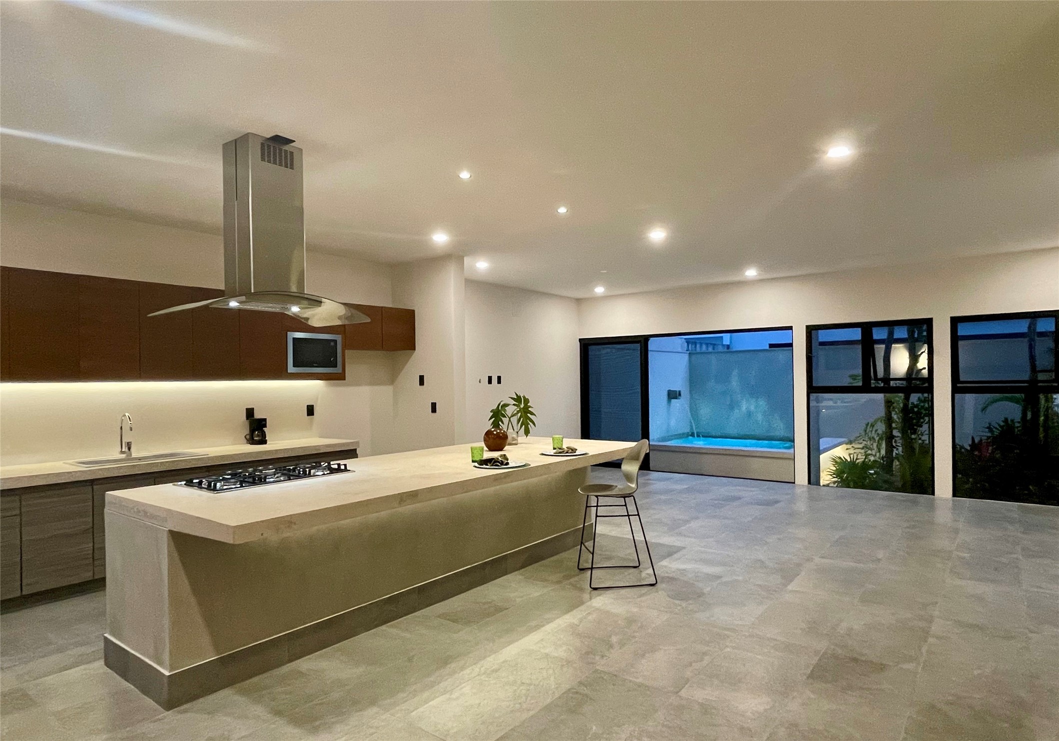 a room with furniture and window