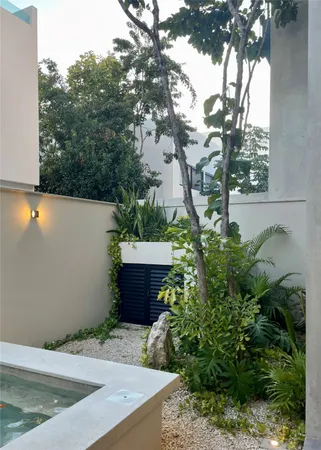 a view of a garden