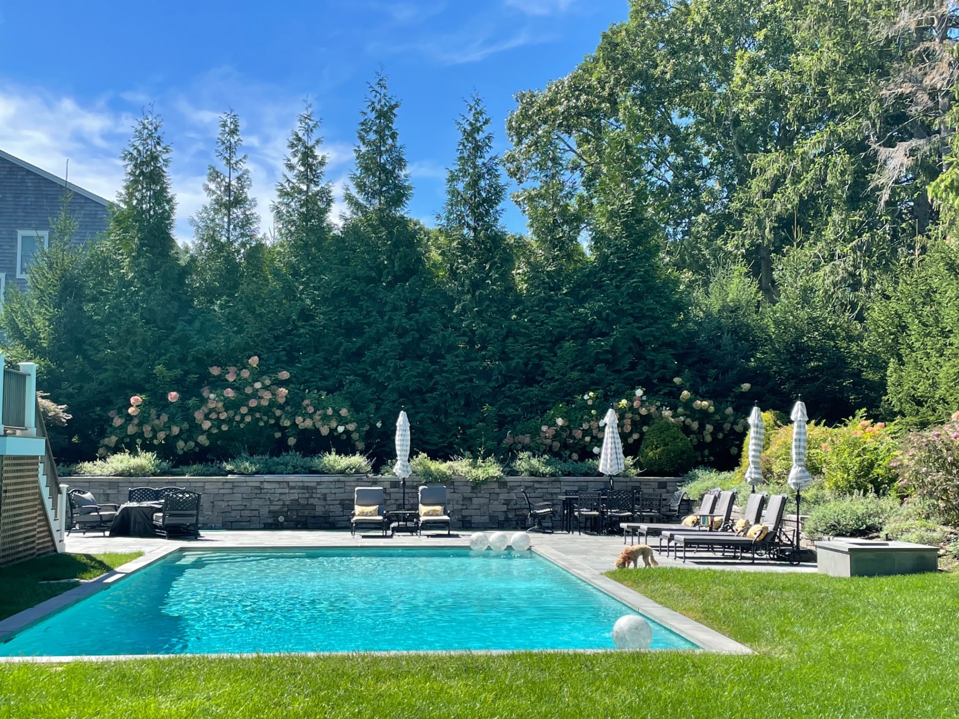 a view of a house with swimming pool