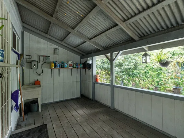a view of storage and utility room