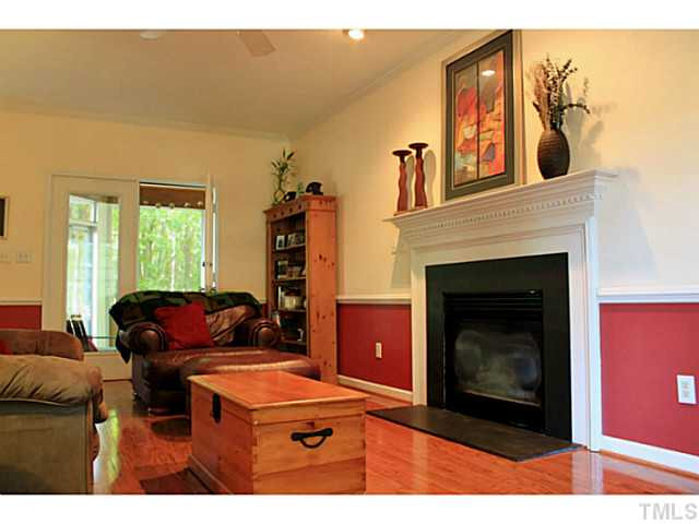 2017 Stoneglen Lane Raleigh, NC 27603 - Photo 3 of 17 Gas fireplace has blower for cozy winter nights. Living Room