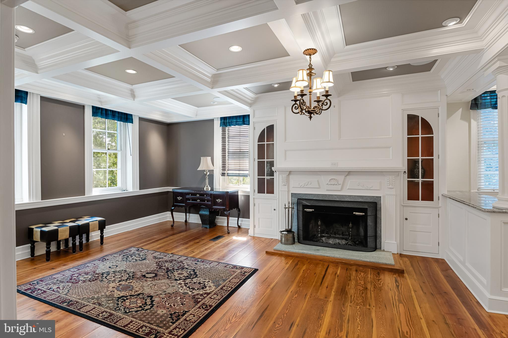 100 Birmingham Road Mount Holly, NJ 08060 - Photo 3 of 11 a living room with furniture and a fireplace