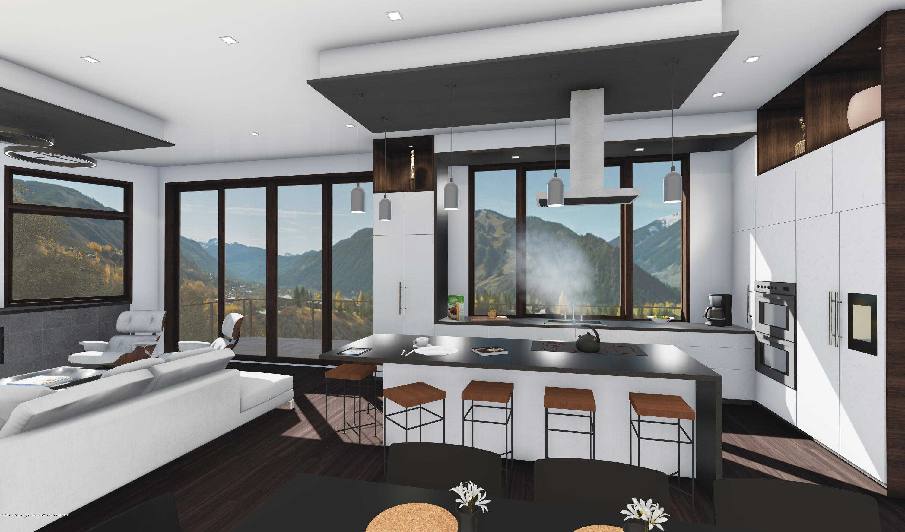 221 Wright Road Aspen, CO 81612 - Photo 4 of 16 a living room with furniture and large windows