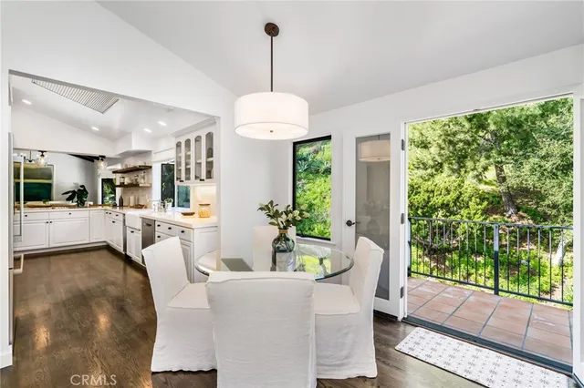 a balcony with a lake view