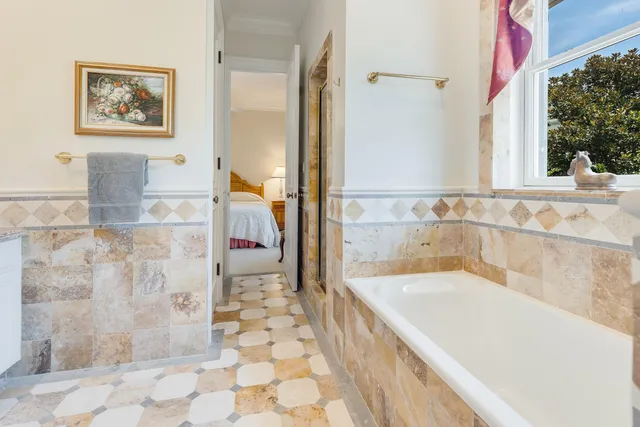 a view of a lake with a floor