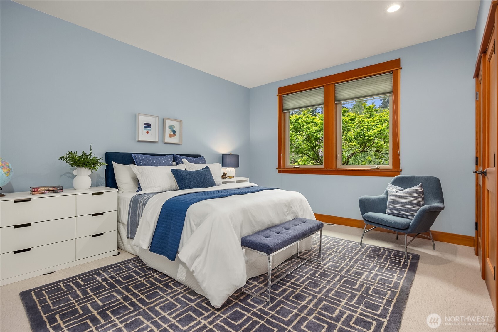 6477 Haley Loop Road Northeast Bainbridge Island, WA 98110 - Photo 30 of 40 a bedroom with a bed and a window