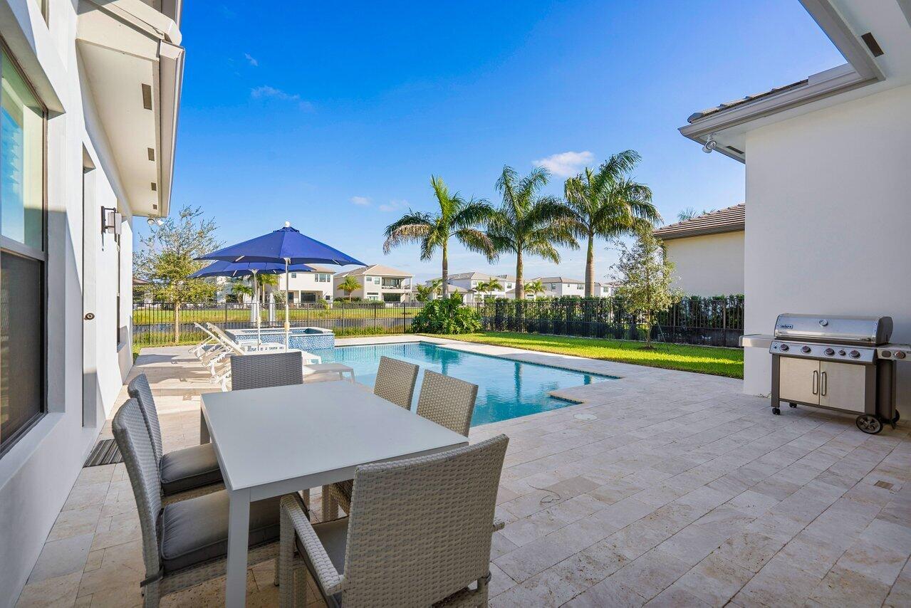 17340 Rosella Road Boca Raton, FL 33496 - Photo 41 of 74 Lakefront Travertine Pool + Spa