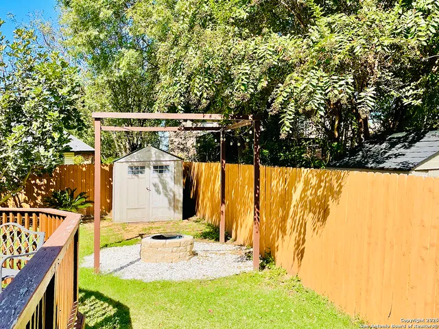 a view of outdoor space and swimming pool