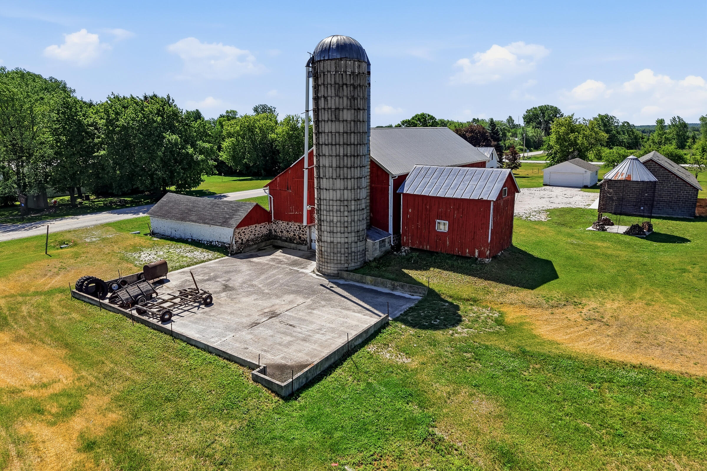 11020 Wilke Lake Road Schleswig, WI 53042 - Photo 49 of 62 Concrete Pad and Silo