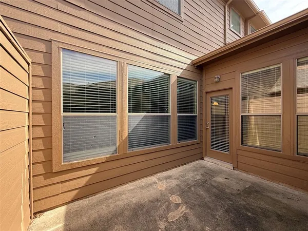 a view of front door with garage