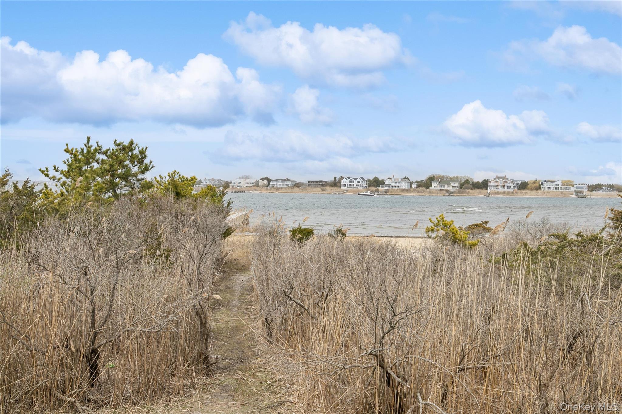 274 Dune Road, Unit 9 Westhampton Beach, NY 11978 - Photo 2 of 13 a view of a lake with houses in the back