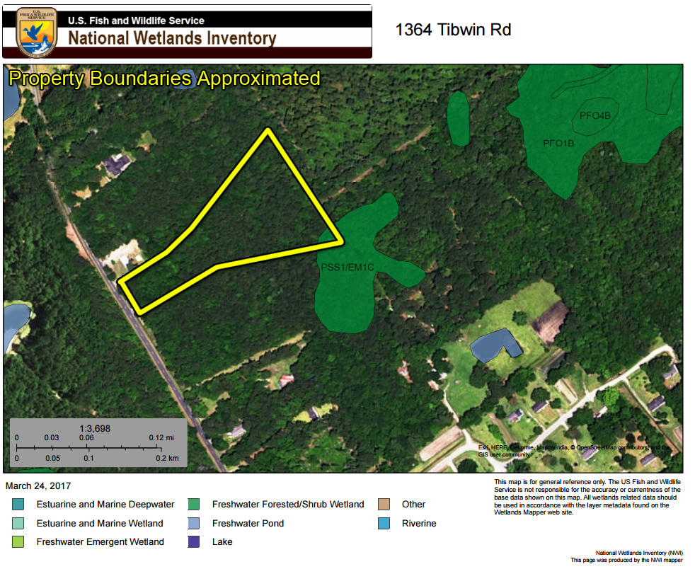 1364 Tibwin Road McClellanville, SC 29458 - Photo 4 of 4 USFWS-Wetland-GIS