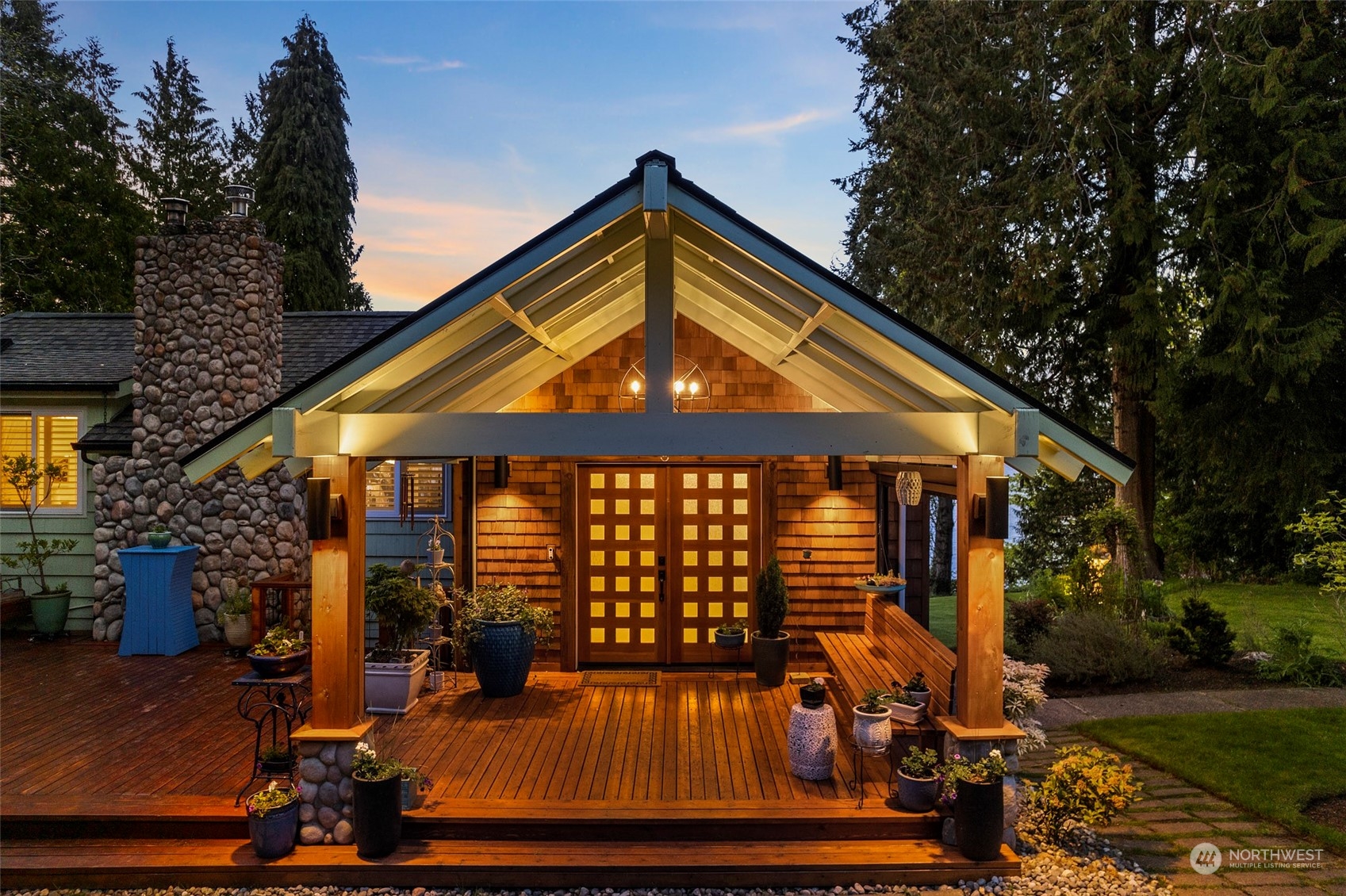 4903 Saratoga Road Langley, WA 98260 - Photo 4 of 40 a view of backyard with a swimming pool
