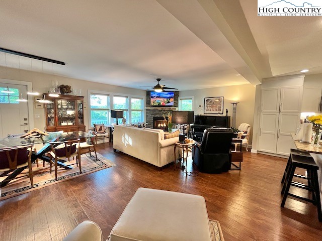 366 Russelton Road Boone, NC 28607 - Photo 7 of 29 a living room with furniture or couch and a wooden floor