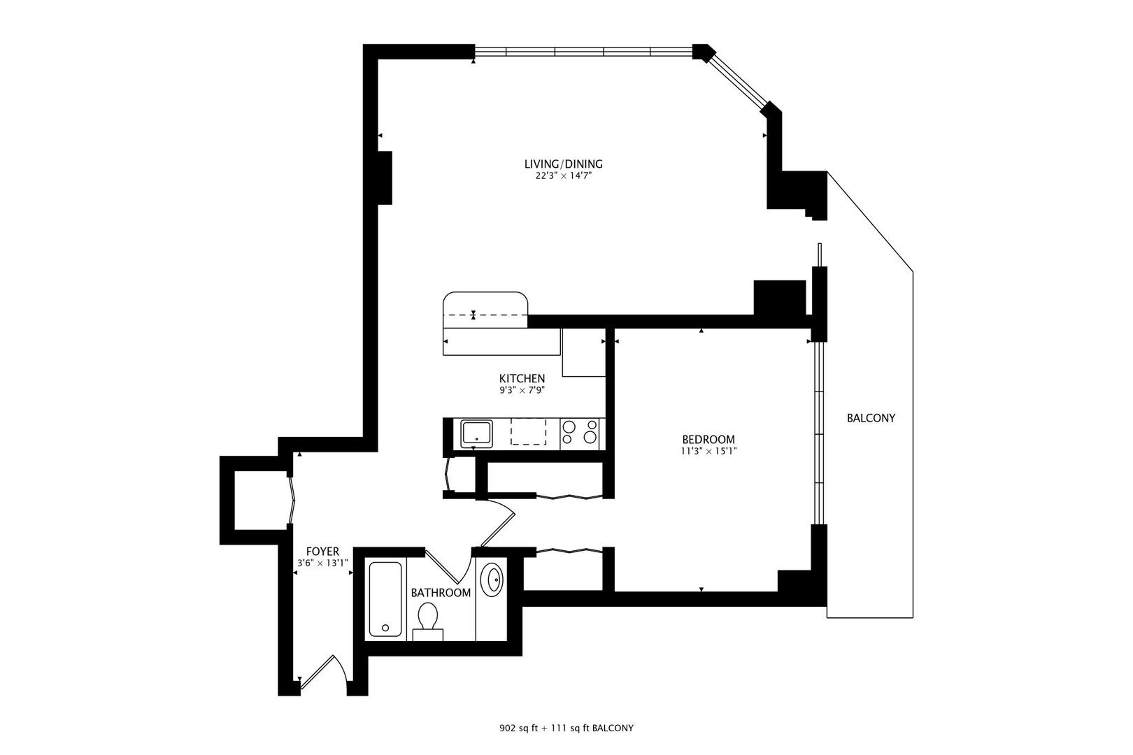 10 East Ontario Street, Unit 1205 Chicago, IL 60611 - Photo 22 of 30 a picture of a bench in front of a door