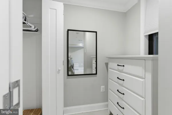 a view of a walk in closet