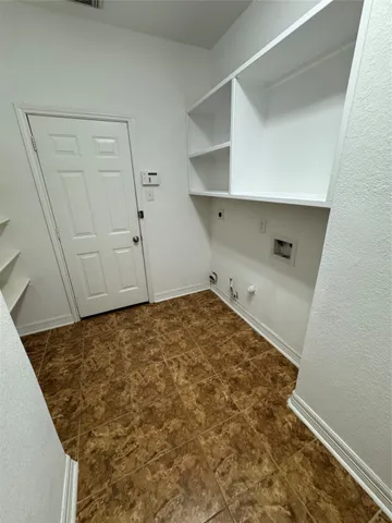 a view of room with empty racks