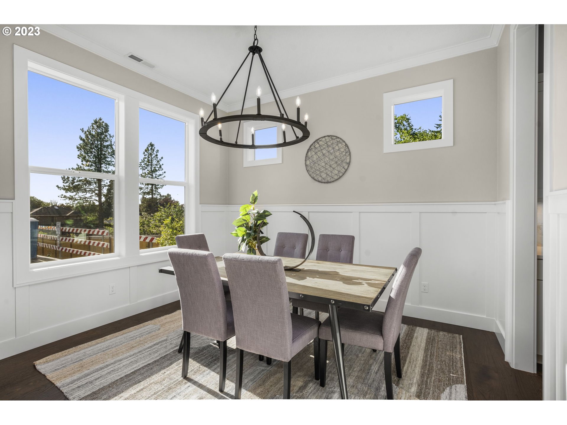 8878 Southwest Lintner Terrace Portland, OR 97223 - Photo 15 of 42 a view of a dining room with furniture window and chandelier