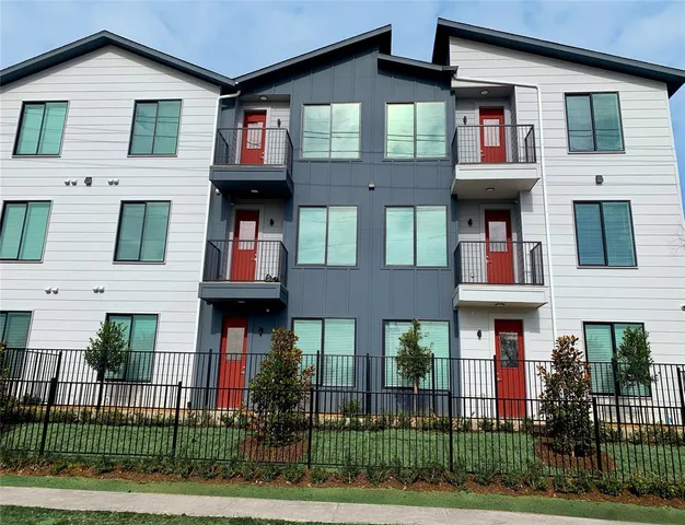 a front view of multiple houses