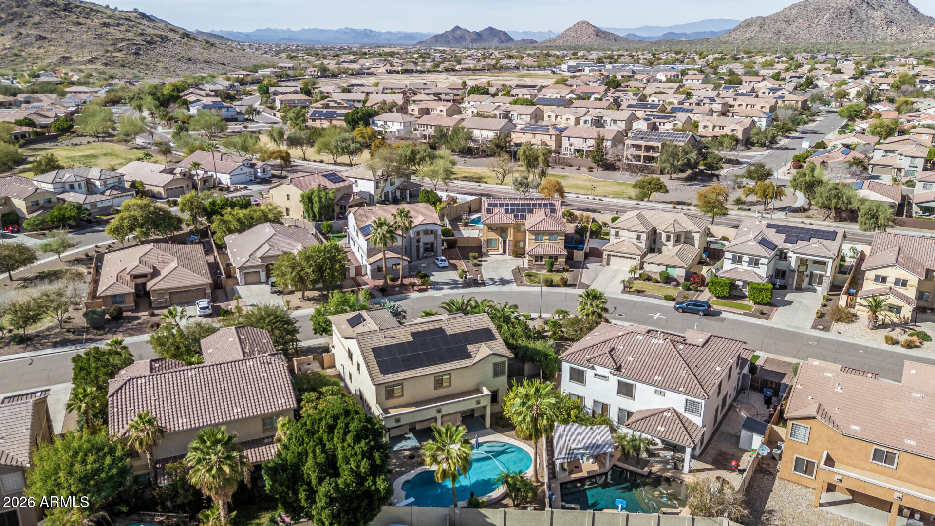 5513 West Rowel Road Phoenix, AZ 85083 - Photo 51 of 55 an aerial view of residential houses with outdoor space